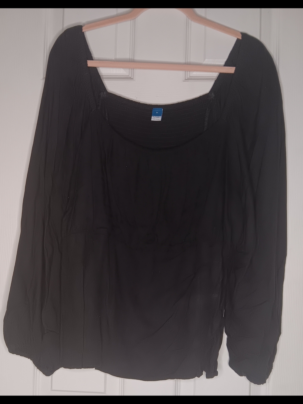 Old Navy Black Peasant Blouse Old Navy 3X